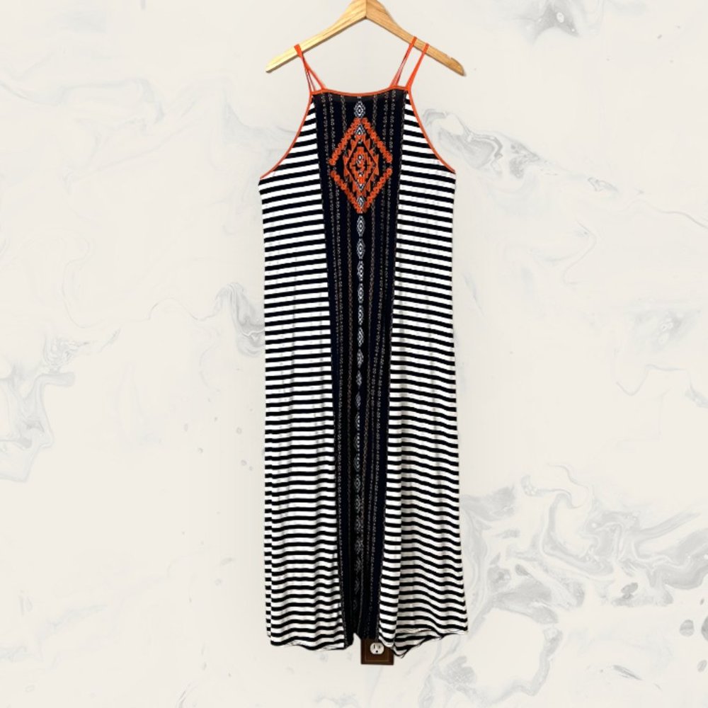 THML Women's Maxi Dress Striped Sleeveless Size M - Picture 1 of 6
